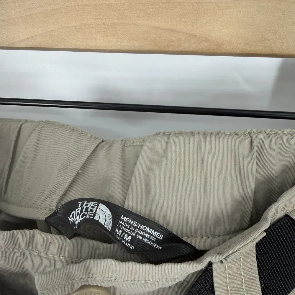 The North Face Pants Medium Mens Khaki Convertible Zip Off Cargo Nylon Outdoor
